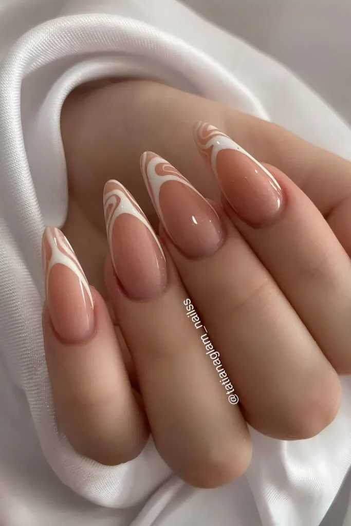 elegant white french tip nails for wedding and special events 2025