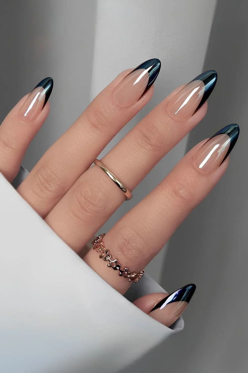 black French manicures