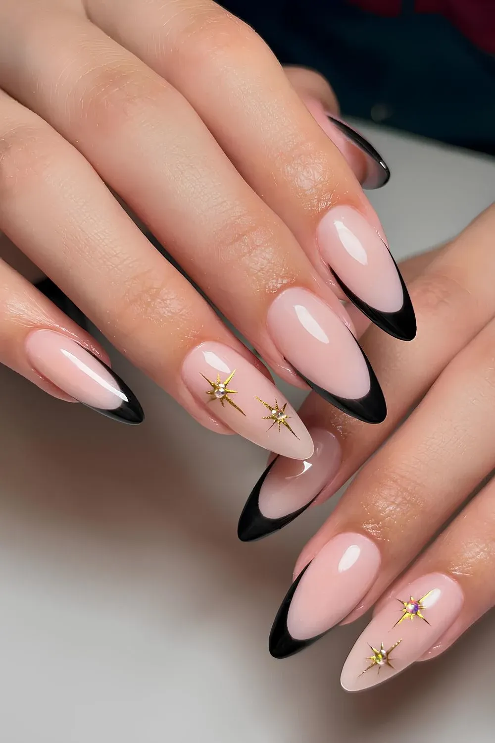 black French manicures