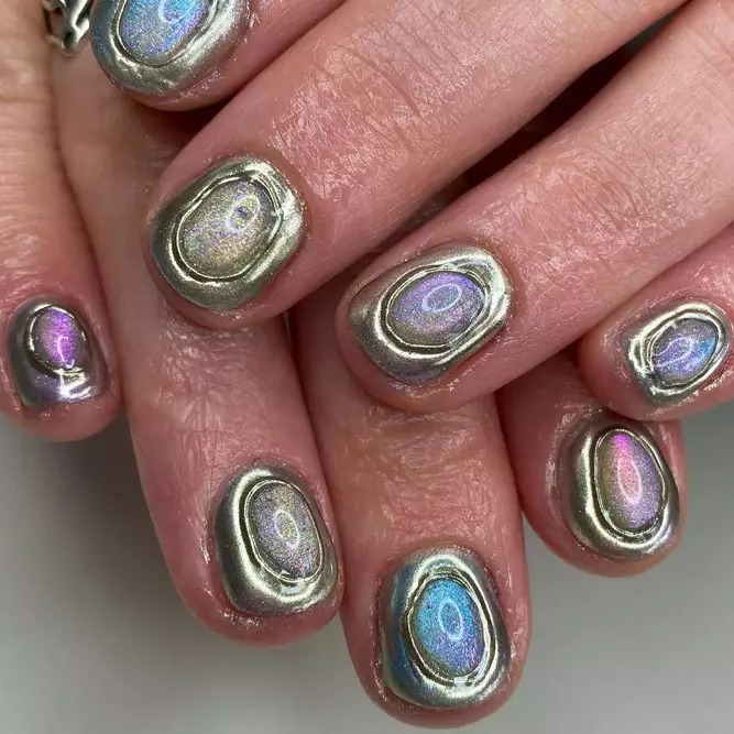 Mermaid Acrylic Nails Design