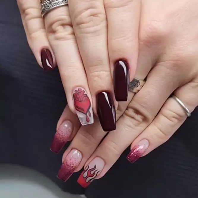 blood red nail designs 