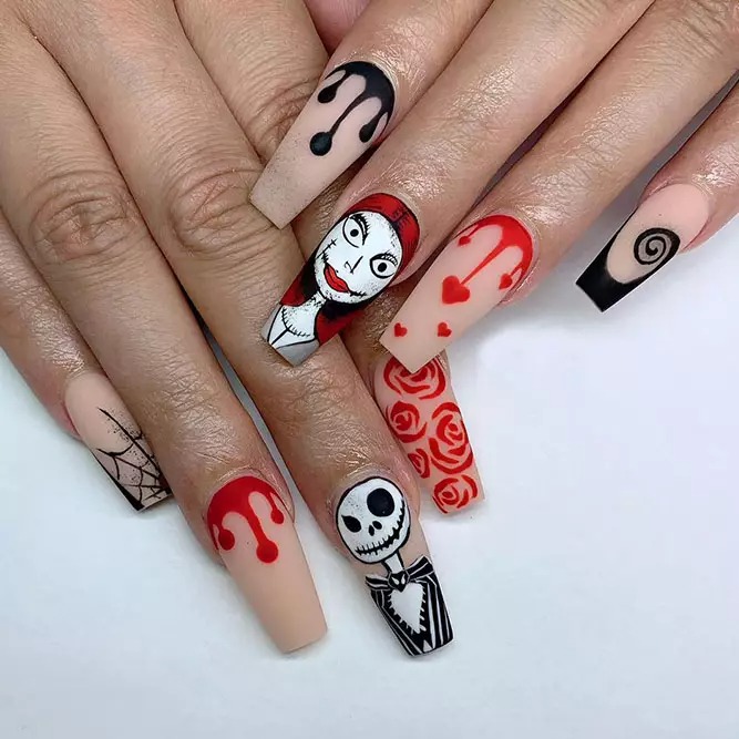 blood red nail designs 