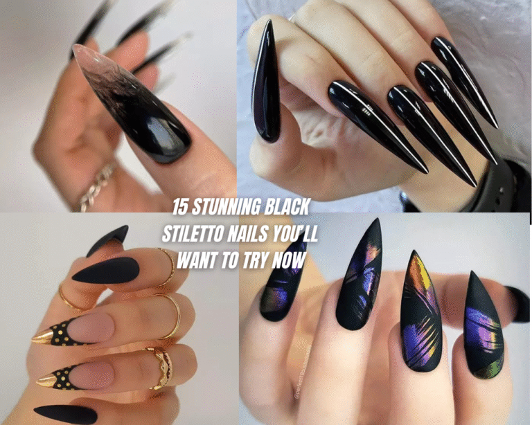 black stiletto nails