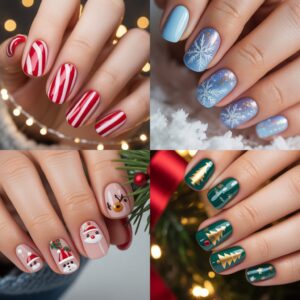 green christmas nails​

