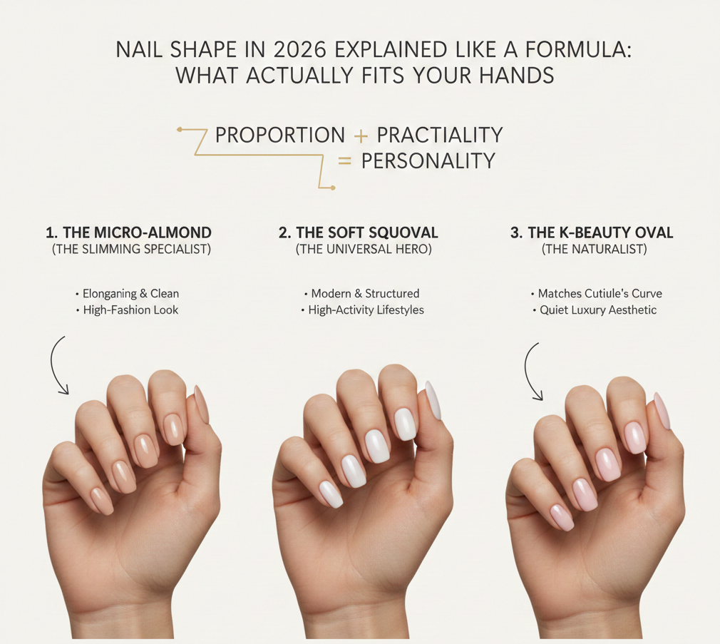 Nail Shape in 2026 Explained Like a Formula: What Actually Fits Your Hands