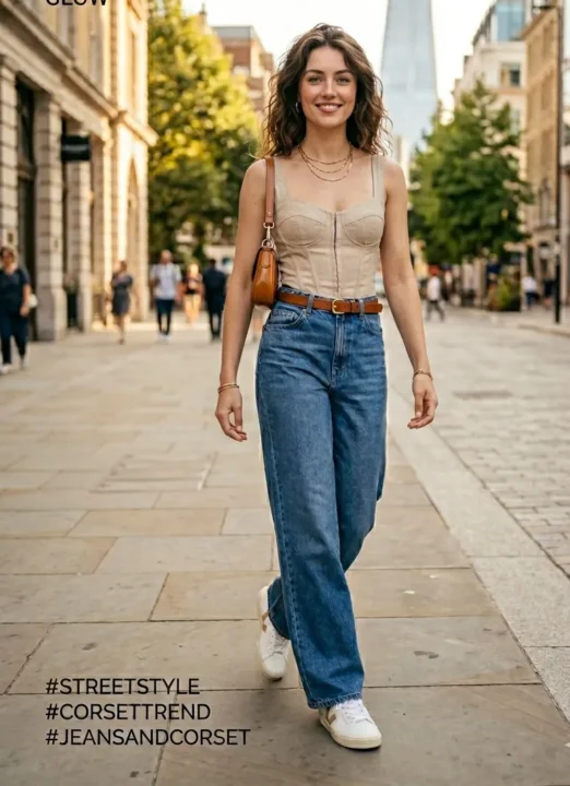 Corset Top with Jeans