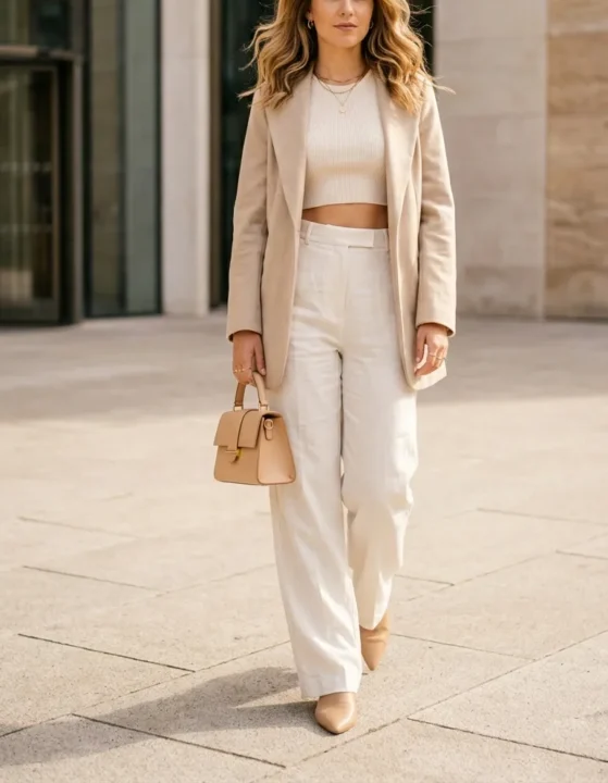 Crop Top and Wide-Leg Pants