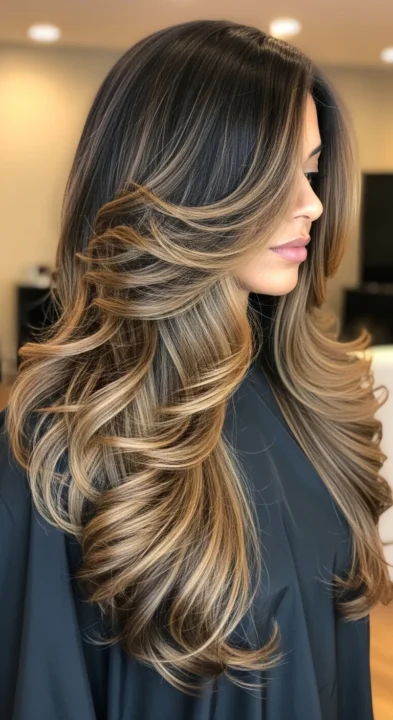 Deep Layer Cascade Spring Haircut Long Hair