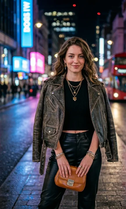 Leather Pants and Crop Top