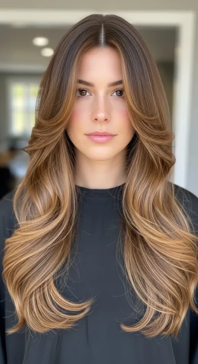 Long Curtain Layers Spring Haircut Long Hair