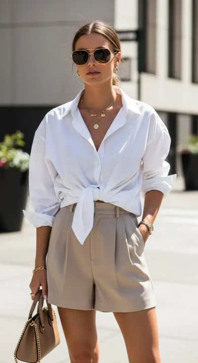 OVERSIZED SHIRT SHORTS